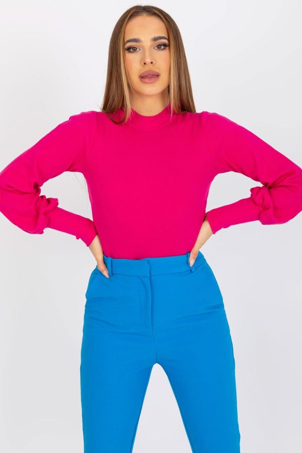 Pink Blouse in Women`s Blouses, Tunics with Cotton and Spandex
