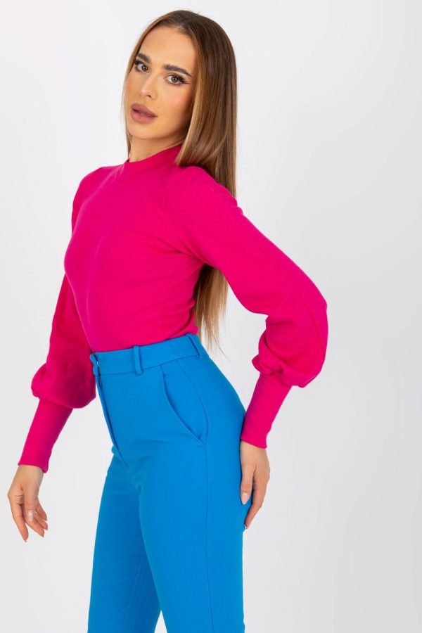 Pink Blouse in Women`s Blouses, Tunics with Cotton and Spandex