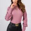 Pink Blouse in Women`s Blouses, Tunics with Cotton and Spandex
