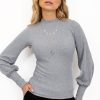 Grey Blouse in Women`s Blouses, Tunics with Cotton and Spandex
