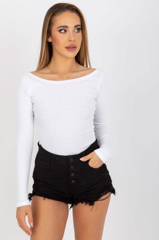 White Blouse in Women`s Blouses, Tunics with Cotton and Spandex