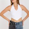 White Top in Undershirts / Tops with Cotton and Spandex