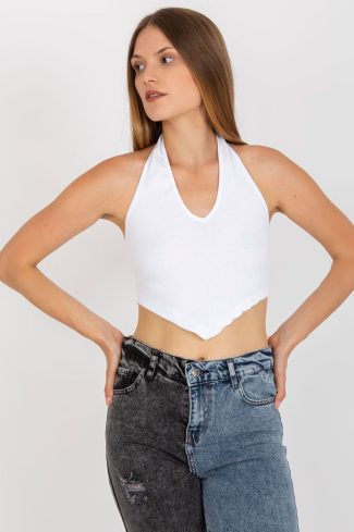 White Top in Undershirts / Tops with Cotton and Spandex
