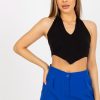 Black Top in Undershirts / Tops with Cotton and Spandex