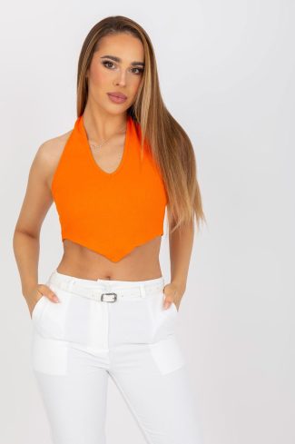 Orange Top in Undershirts / Tops with Cotton and Spandex