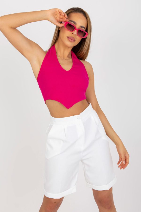 Pink Top in Undershirts / Tops with Cotton and Spandex