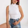 944422 White Top in Undershirts / Tops with Cotton and Spandex