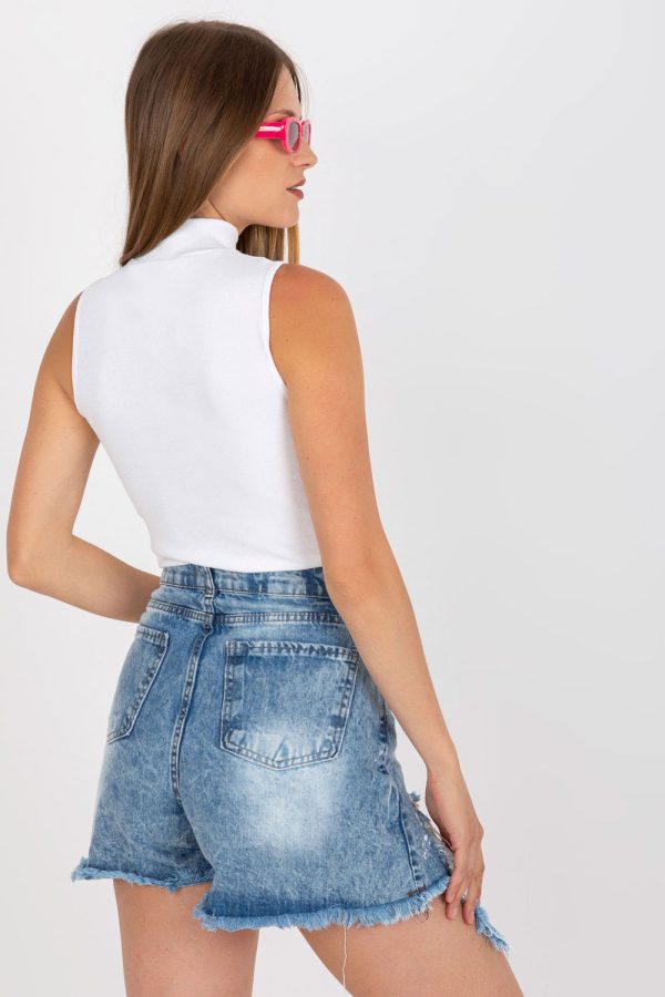 White Top in Undershirts / Tops with Cotton and Spandex