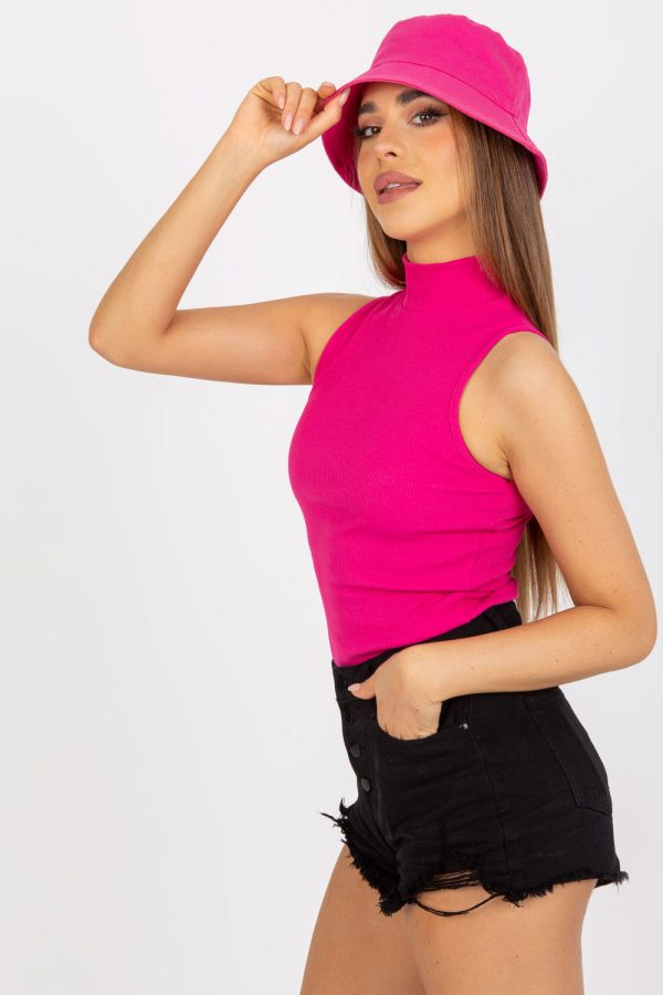 Pink Top in Undershirts / Tops with Cotton and Spandex