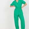 Green Suit in Playsuits For Women with Cotton and Spandex
