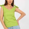 Green Top in Undershirts / Tops with Polyester