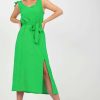 Green Daydress in Day Dresses with Spandex and Polyester
