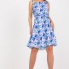 944652 Blue Daydress in Day Dresses with Spandex and Polyester