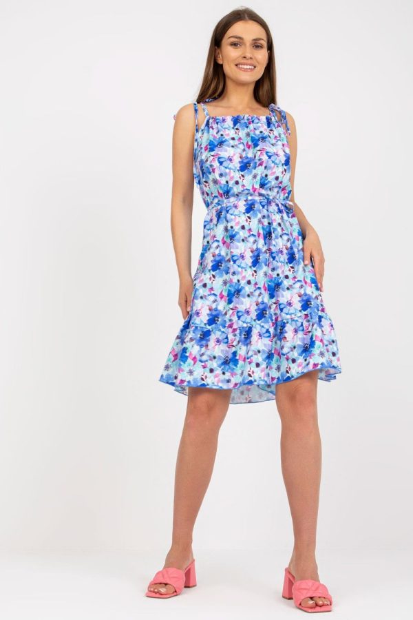 Blue Daydress in Day Dresses with Spandex and Polyester