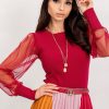 944789 Red Blouse in Women`s Blouses, Tunics with Cotton and Spandex