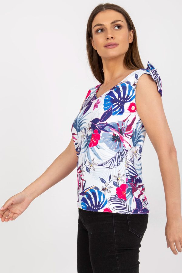 Navy Blue Top in Undershirts / Tops with Polyester