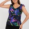 Black Top in Undershirts / Tops with Polyester