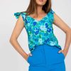 Blue Top in Undershirts / Tops with Polyester