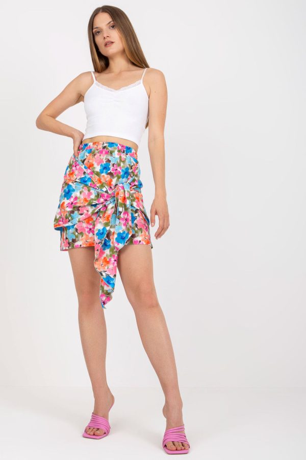Multicolor Short Skirt in Skirts with Polyester