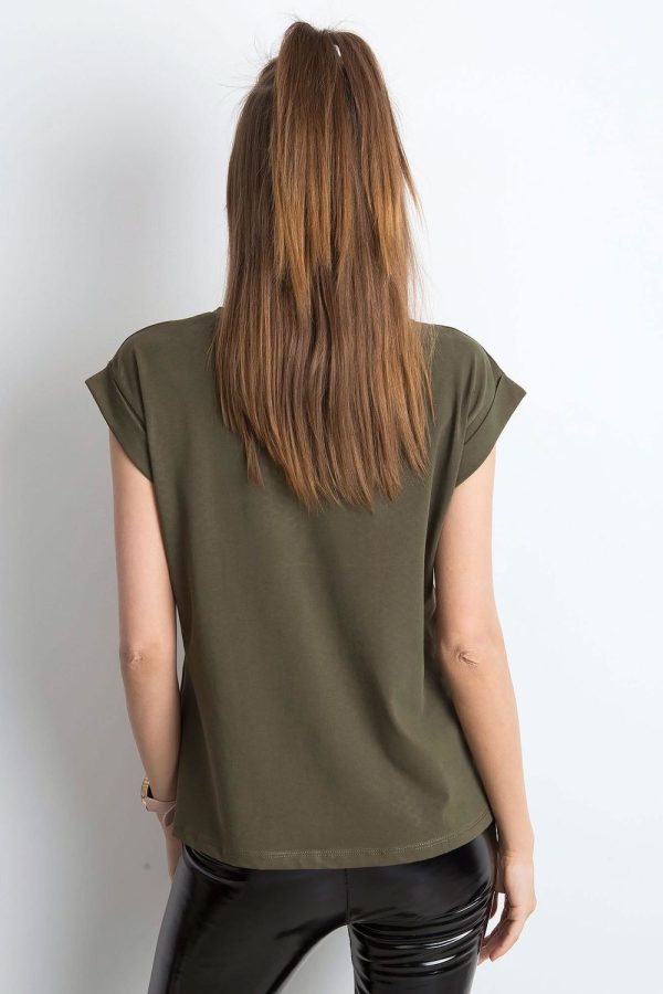 Green T-shirt in Women`s Tops, T-shirts, Singlets with Cotton and Spandex
