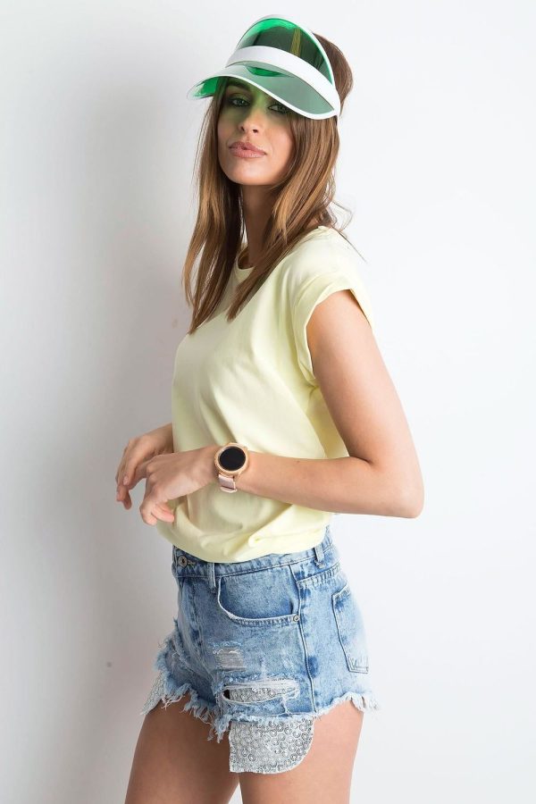 Yellow T-shirt in Women`s Tops, T-shirts, Singlets with Cotton and Spandex
