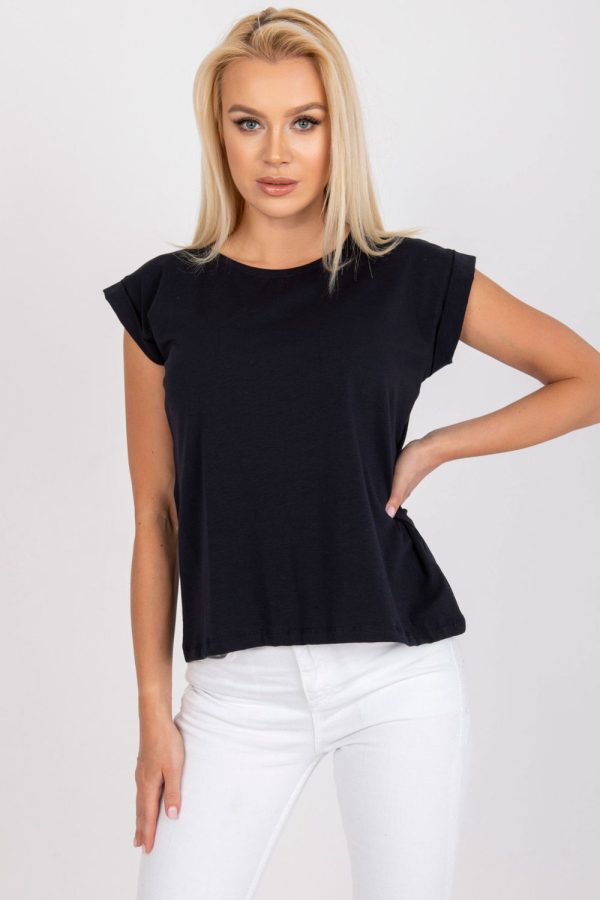 Navy Blue T-shirt in Women`s Tops, T-shirts, Singlets with Cotton and Spandex