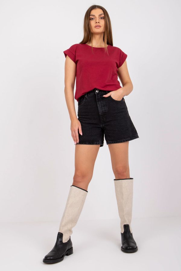 Red T-shirt in Women`s Tops, T-shirts, Singlets with Cotton and Spandex