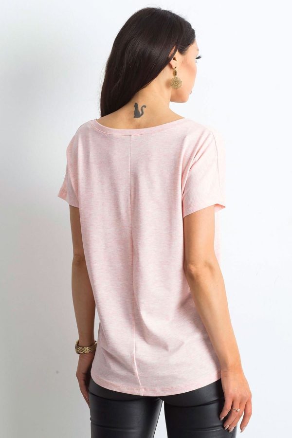 Pink T-shirt in Women`s Tops, T-shirts, Singlets with Cotton and Spandex