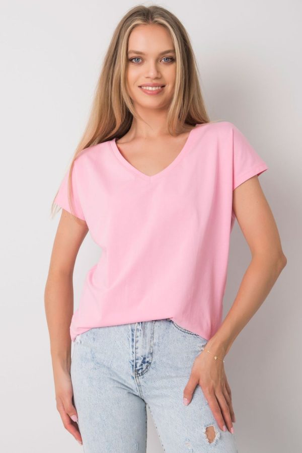 Pink T-shirt in Women`s Tops, T-shirts, Singlets with Cotton and Spandex
