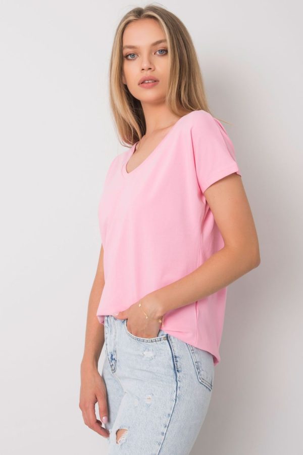 Pink T-shirt in Women`s Tops, T-shirts, Singlets with Cotton and Spandex