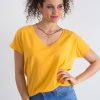 Orange T-shirt in Women`s Tops, T-shirts, Singlets with Cotton and Spandex
