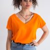 Orange T-shirt in Women`s Tops, T-shirts, Singlets with Cotton and Spandex