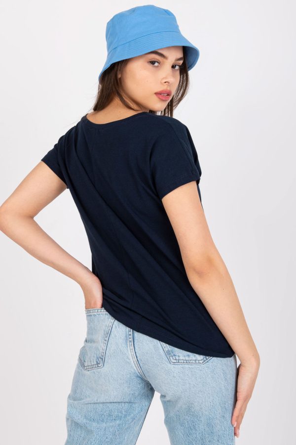 Navy Blue T-shirt in Women`s Tops, T-shirts, Singlets with Cotton and Spandex
