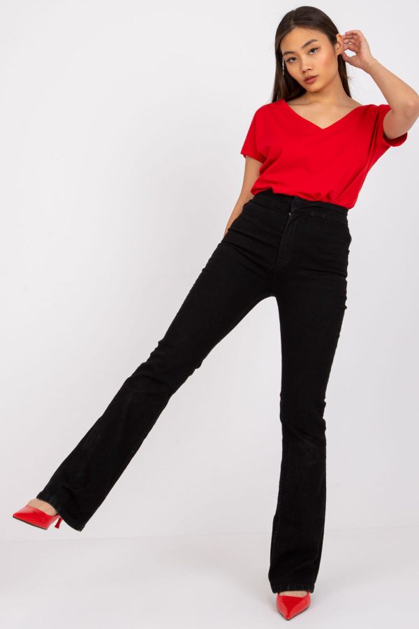 Red T-shirt in Women`s Tops, T-shirts, Singlets with Cotton and Spandex