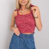 Red Top in Undershirts / Tops with Cotton and Spandex