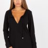 Black Blouse in Women`s Blouses, Tunics with Cotton and Spandex