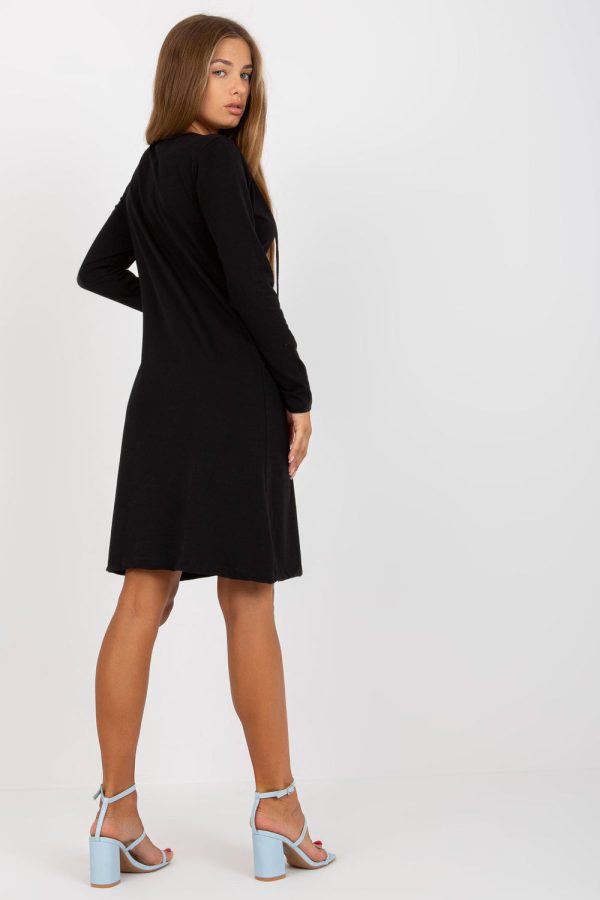 Black Daydress in Day Dresses with Cotton and Spandex