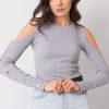 Grey Blouse in Women`s Blouses, Tunics with Cotton and Spandex