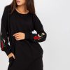 945884 Black Daydress in Day Dresses with Cotton and Spandex