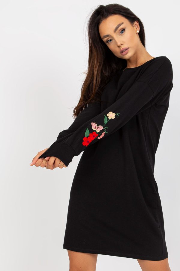 Black Daydress in Day Dresses with Cotton and Spandex