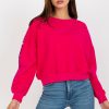Pink Sweatshirt in Sweatshirts For Women with Spandex and Viscose