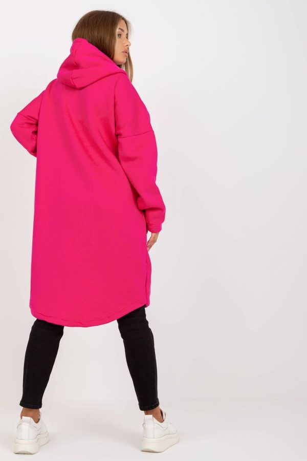 Pink Sweatshirt in Sweatshirts For Women with Cotton and Spandex