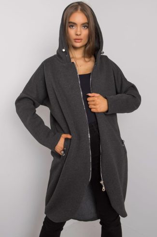 Grey Sweatshirt in Sweatshirts For Women with Cotton and Spandex