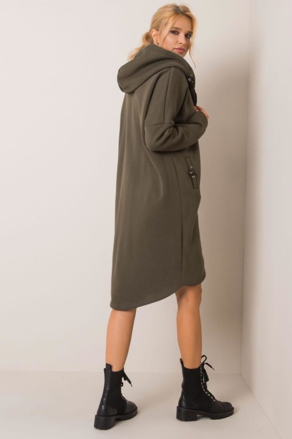 Green Sweatshirt in Sweatshirts For Women with Cotton and Spandex
