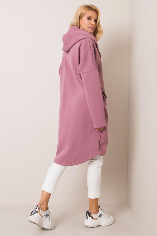 Pink Sweatshirt in Sweatshirts For Women with Cotton and Spandex
