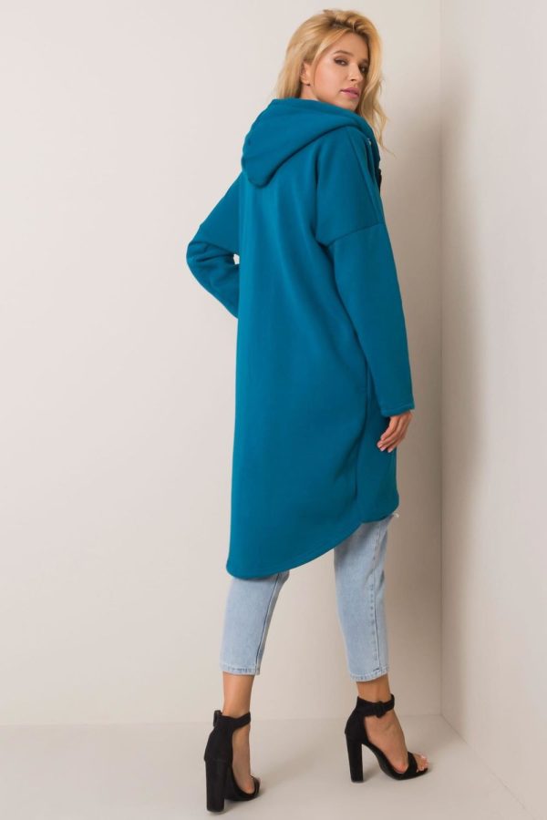 Green Sweatshirt in Sweatshirts For Women with Cotton and Spandex