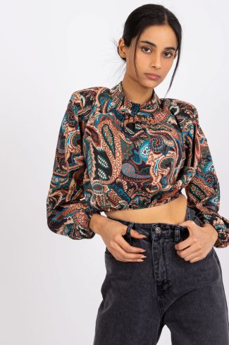 Beige Blouse in Women`s Blouses, Tunics with Spandex and Polyester