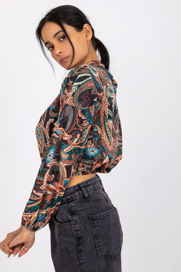 Beige Blouse in Women`s Blouses, Tunics with Spandex and Polyester