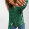 Green Sweatshirt in Sweatshirts For Women with Spandex and Viscose