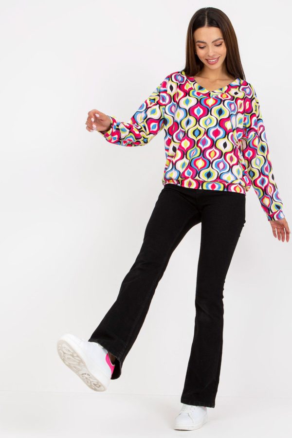 Pink Sweatshirt in Sweatshirts For Women with Spandex and Viscose